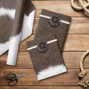 Animal Print Rundvee bruin Cadeaupapier