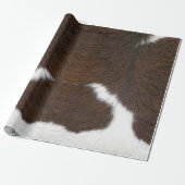 Animal Print Rundvee bruin Cadeaupapier (Uitgerold)