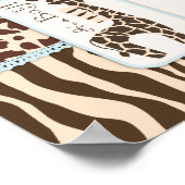 Animal Print Safari en Giraffe Baby shower Banner (Hoek)