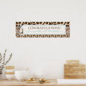 Animal Print Safari en Giraffe Baby shower Banner (Keuken)