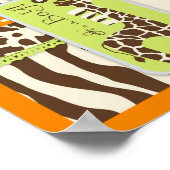 Animal Print Safari en Giraffe Baby shower Banner (Hoek)