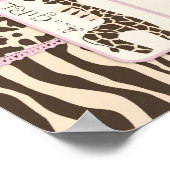 Animal Print Safari en Giraffe Baby shower Banner (Hoek)