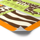 Animal Print Safari en Giraffe Birthday Banner (Hoek)