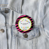 Animal Print School Helper Hall Pass Button (In situ)