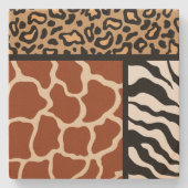 Animal Print Stone Onderzetter (Voorkant)
