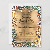 Animal Print Sweet 16th Birthday Invitations (Voorkant)