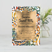 Animal Print Sweet 16th Birthday Invitations (Staand voorkant)