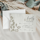 Animal Print Wedding RSVP Reactie Informatiekaartje