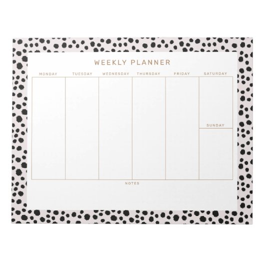 Animal Print Weekly Planner Tearway Notitieblok (Voorkant)
