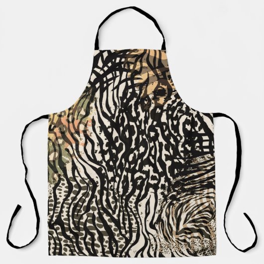 Animal print zebra modern All-Over Print Apron Schort (Voorkant)