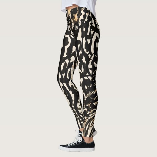 Animal print zebra modern cutting board leggings (Links)