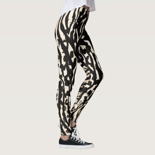 Animal print zebra modern cutting board leggings (Rechts)