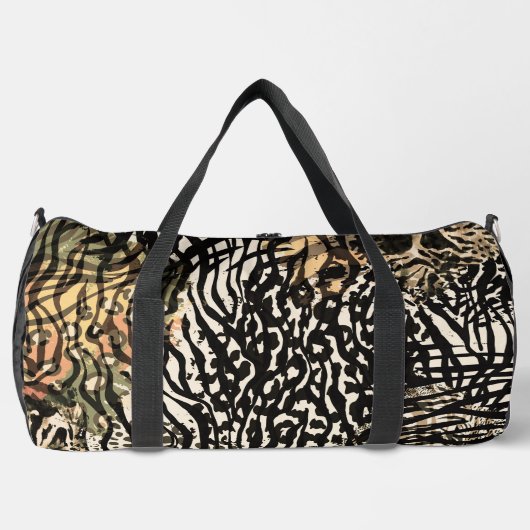 Animal print zebra modern Luxury sport bag Plunjezak (Voorkant)