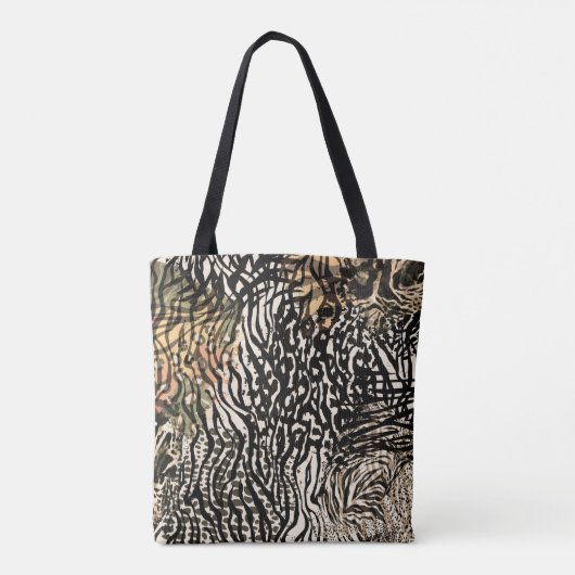 Animal print zebra modern Luxury Tote Bag (Achterkant)