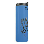 Animal Print Zebras Custom Thermosbeker (Gedraaid links)