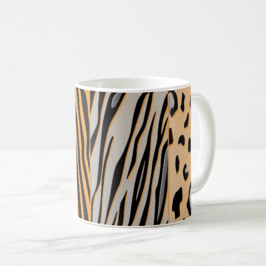Animal Printed Zebra Stripe coffee mig Koffiemok (Voorkant rechts)