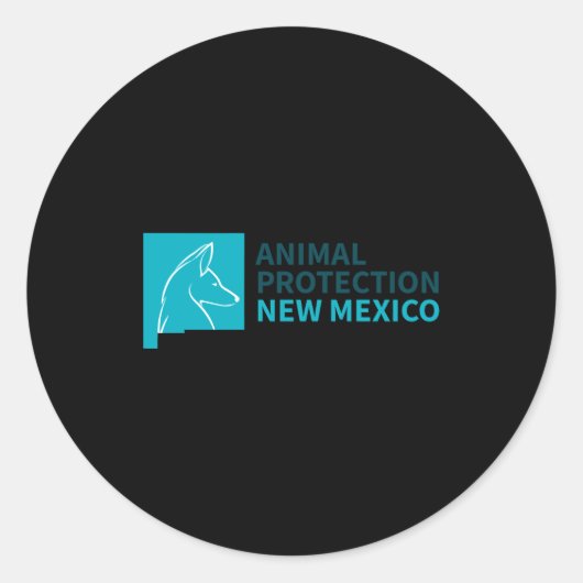 Animal Protection New Mexico  Ronde Sticker (Voorkant)