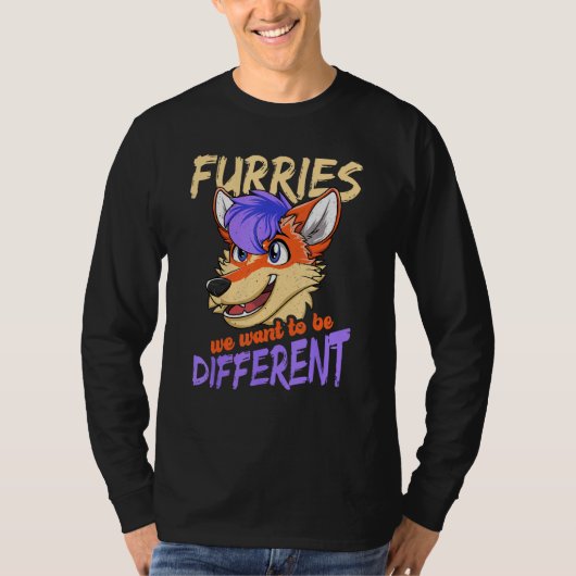 Animal Proud Furry Different Furry Tail Furry Pers T-shirt (Voorkant)