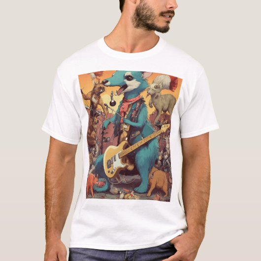 Animal Punk Rock Band T-shirt (Voorkant)