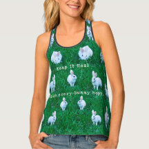 Animal Rabbit Fun Pun Trendy Tanktop