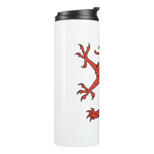 Animal Red Creature Dragon Wings Claws Tongue Thermosbeker (Gedraaid links)