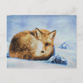 *~* Animal Red Fox Ap18 Artistic Soft Wildlife Briefkaart (Voorkant)