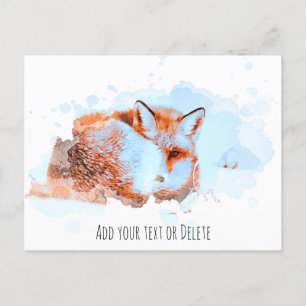 *~* Animal Red Fox Ap18 Artistic Wildlife Text  Briefkaart