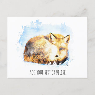 *~* Animal Red Fox AP18 Artsy Art Wildlife Tekst Briefkaart