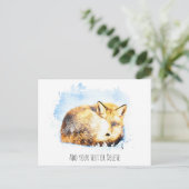 *~* Animal Red Fox AP18 Artsy Art Wildlife Tekst Briefkaart (Staand voorkant)