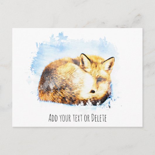 *~* Animal Red Fox AP18 Artsy Art Wildlife Tekst Briefkaart (Voorkant)