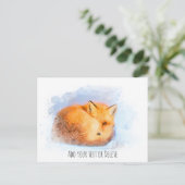 *~ Animal Red Fox AP18 Artsy Wildlife Tekst Briefkaart (Staand voorkant)