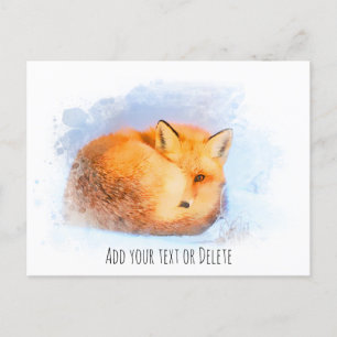 *~* Animal Red Fox Ap18 Artsy Wildlife Text  Briefkaart