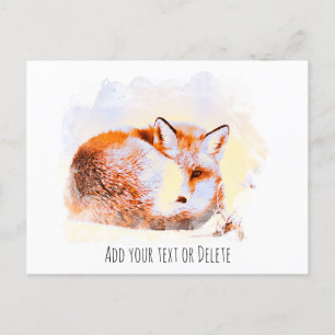 *~* Animal Red Fox Art AP18 Wildlife Tekst Briefkaart