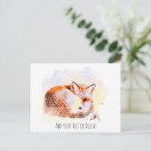 *~* Animal Red Fox Art AP18 Wildlife Tekst Briefkaart (Staand voorkant)