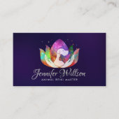 Animal Reiki Healing Waterverf Kunst Visitekaartje (Voorkant)