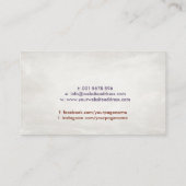 Animal Reiki Healing Waterverf Kunst Visitekaartje (Achterkant)