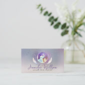 Animal Reiki Healing Waterverf Kunst Visitekaartje (Staand voorkant)