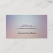 Animal Reiki Healing Waterverf Kunst Visitekaartje (Achterkant)