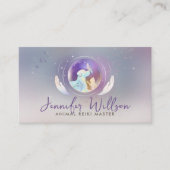 Animal Reiki Healing Waterverf Kunst Visitekaartje (Voorkant)