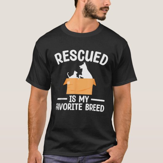 Animal Rescue Art For Men Women Dog Cat Pet Rescue T-shirt (Voorkant)