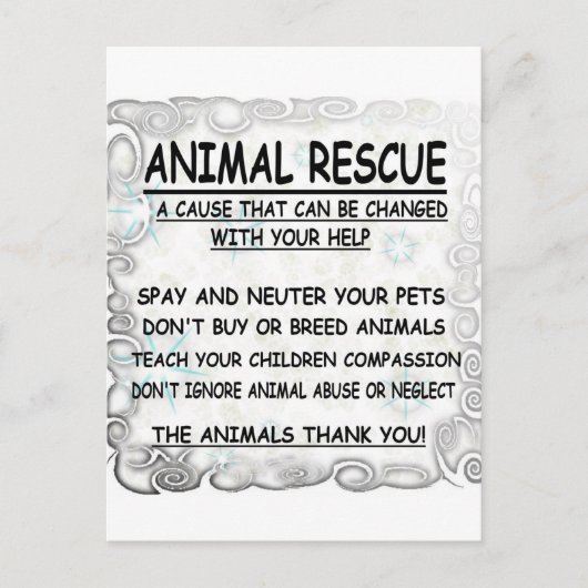 Animal Rescue Briefkaart (Voorkant)