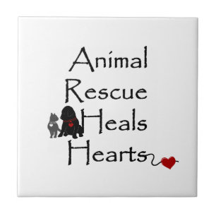 Animal Rescue Heals Hearts Tekst Pet Rescue Tegeltje