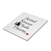 Animal Rescue Heals Hearts Tekst Pet Rescue Tegeltje (Zijkant)