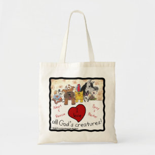 Animal Rescue-Ik hou van alle schepselen van God Tote Bag