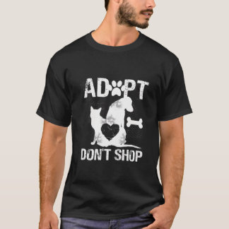 Animal Rescue Kat Honden Adopteren Niet Winkelen T-shirt
