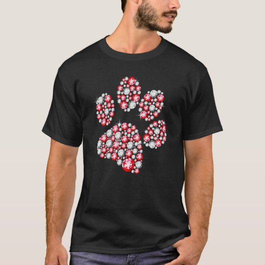 Animal Rescue Shirt Dog Paw Print Heart For Valent (Voorkant)