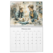 Animal Rescue Volunteers Watercolor Art Kalender (Feb 2026)