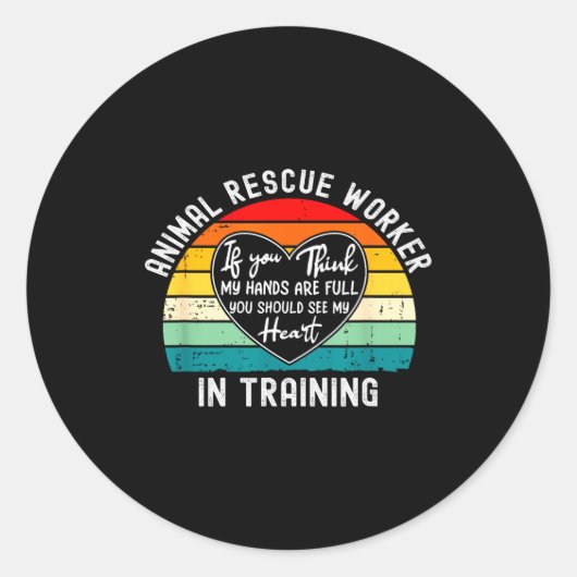 Animal Rescue Worker In Training Appreciation  Ronde Sticker (Voorkant)