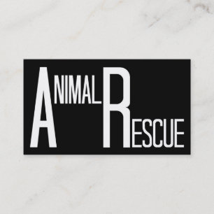 Animal Rescue Zwart-wit Visitekaartje