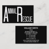 Animal Rescue Zwart-wit Visitekaartje (Voorkant / Achterkant)